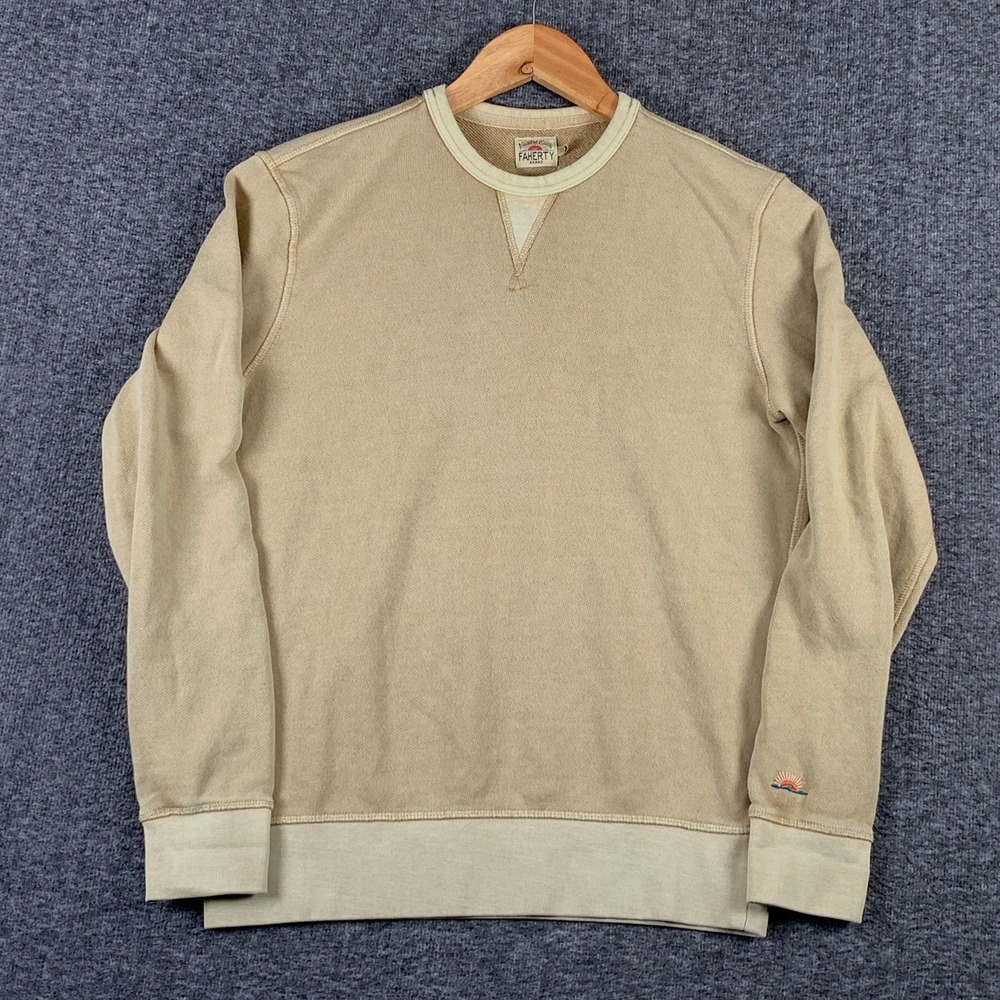 Faherty Sweatshirt Men Small Pullover Preppy Modern Sunwashed Crewneck Pullover